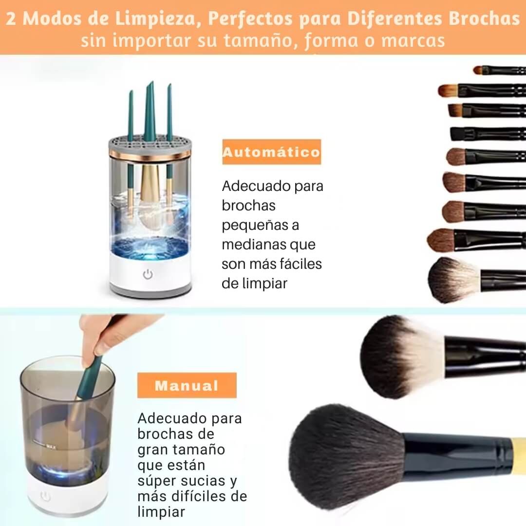 PureBrush™ - Limpiador Eléctrico de Brochas