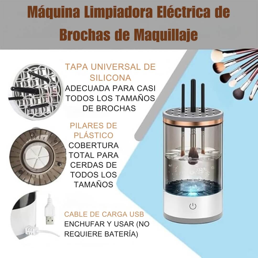 PureBrush™ - Limpiador Eléctrico de Brochas