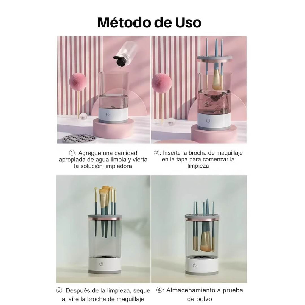 PureBrush™ - Limpiador Eléctrico de Brochas