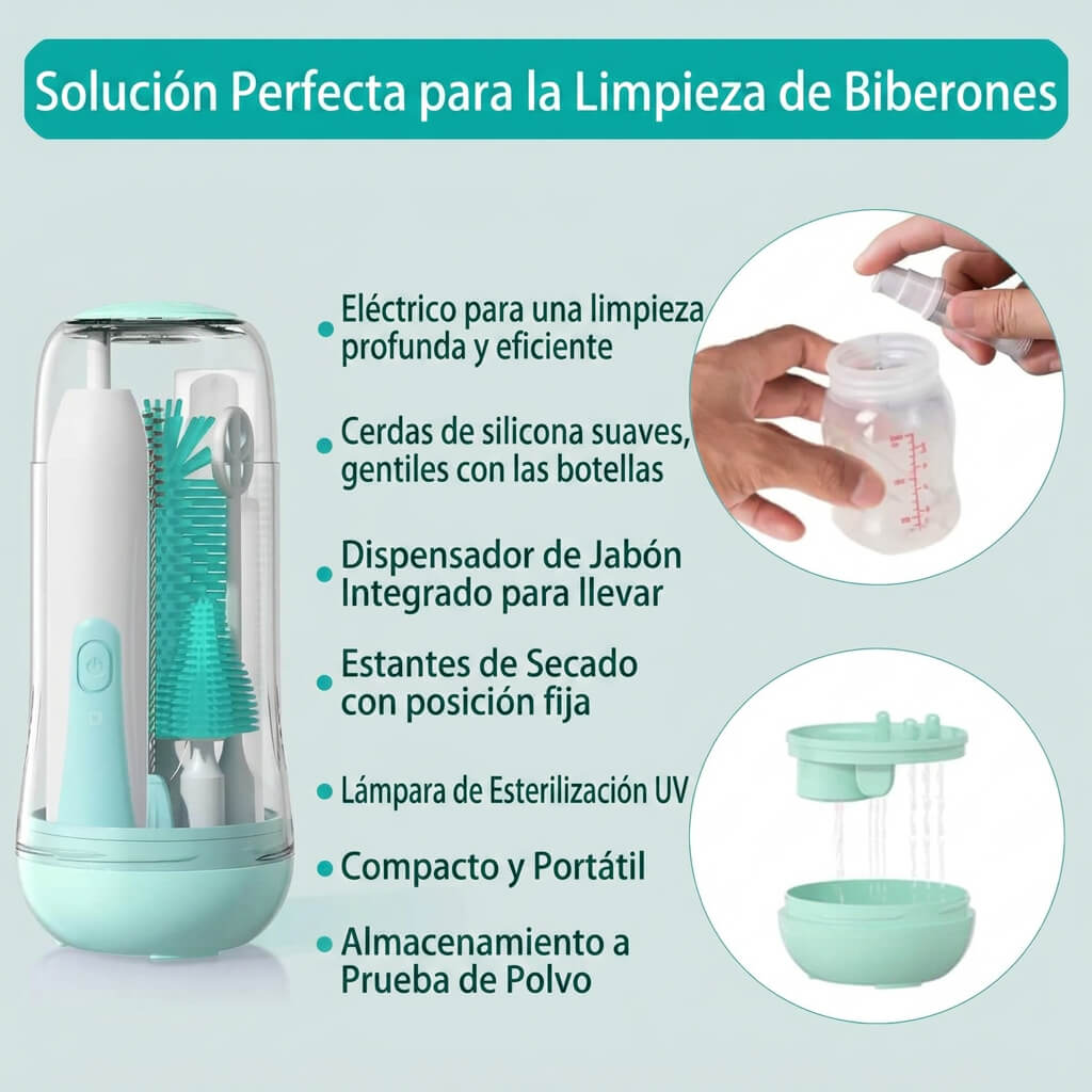 Limpiador Eléctrico para Teteros – El Regalo que Toda Mamá Necesita