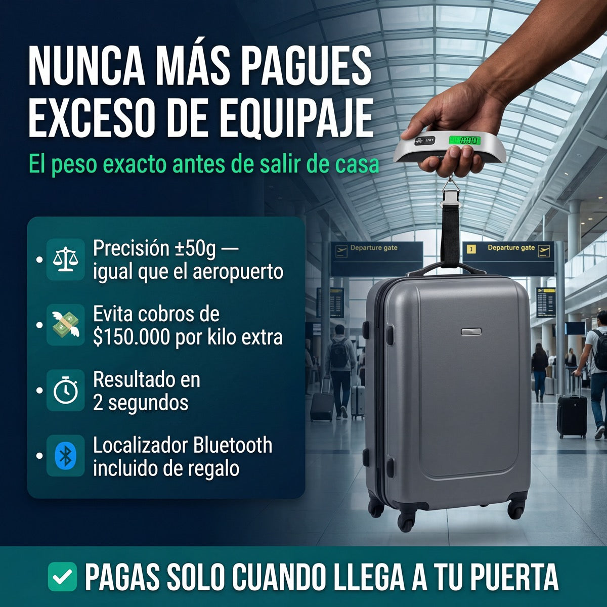 ViajeSmart Pro — Balanza de Maleta + Localizador Bluetooth 5.0