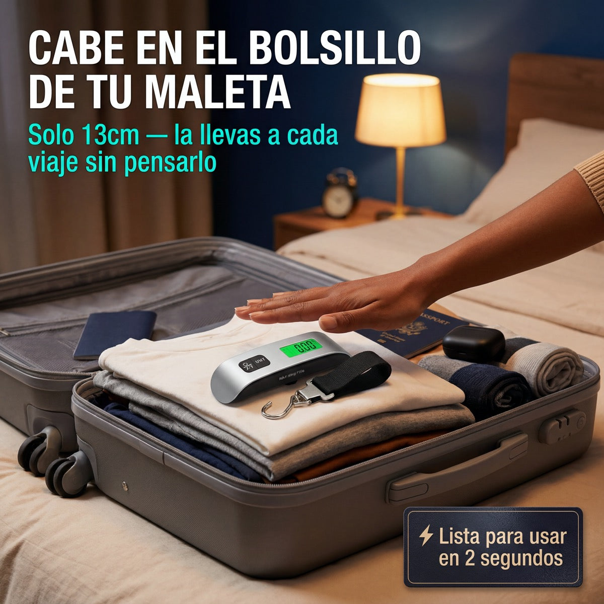 ViajeSmart Pro — Balanza de Maleta + Localizador Bluetooth 5.0