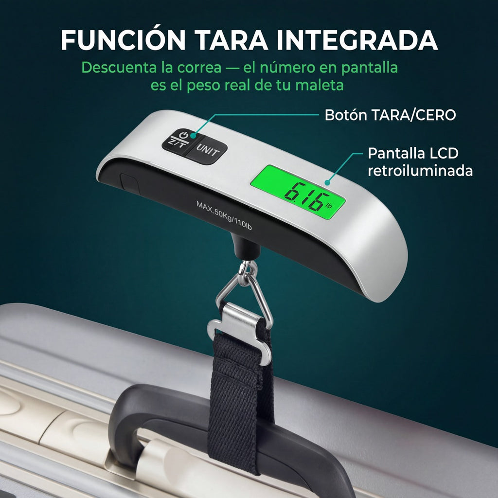 ViajeSmart Pro — Balanza de Maleta + Localizador Bluetooth 5.0
