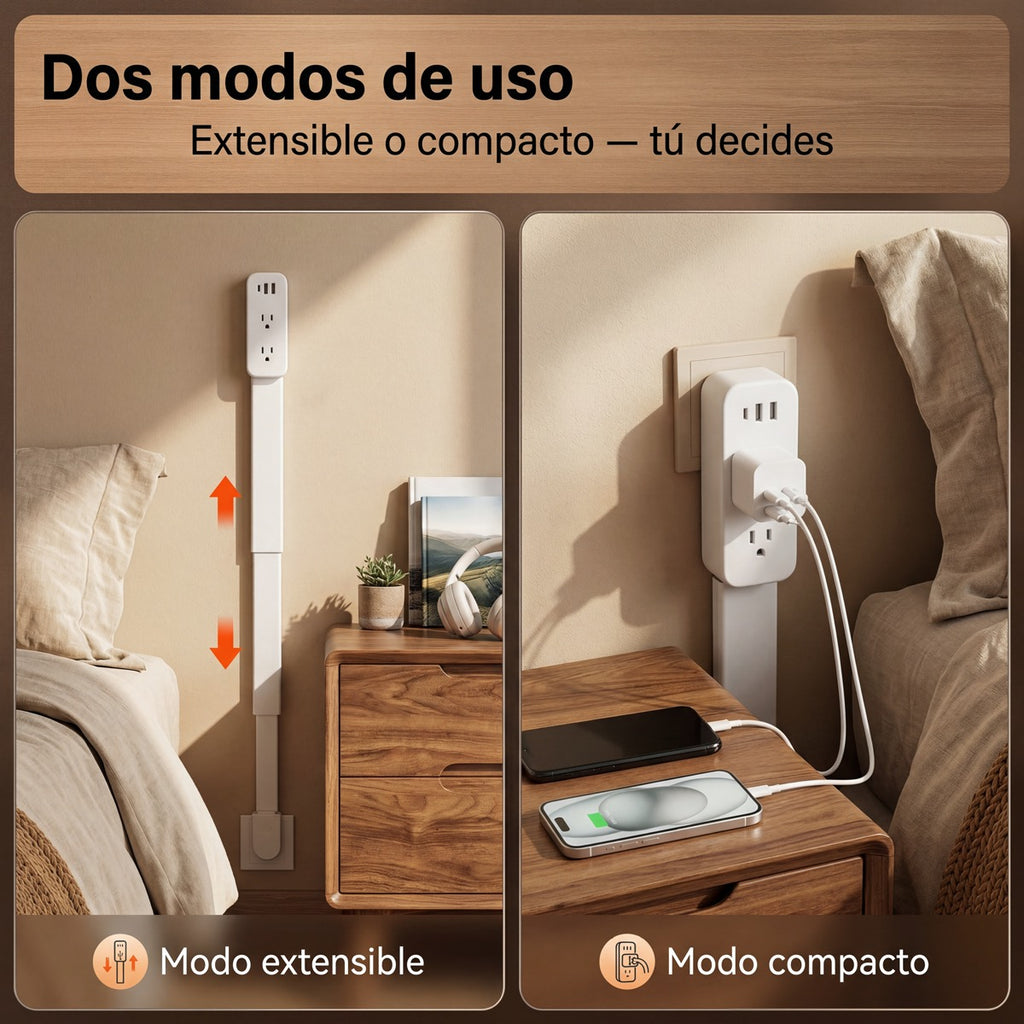 FlexPlug 180° — Extensor de Toma Corriente