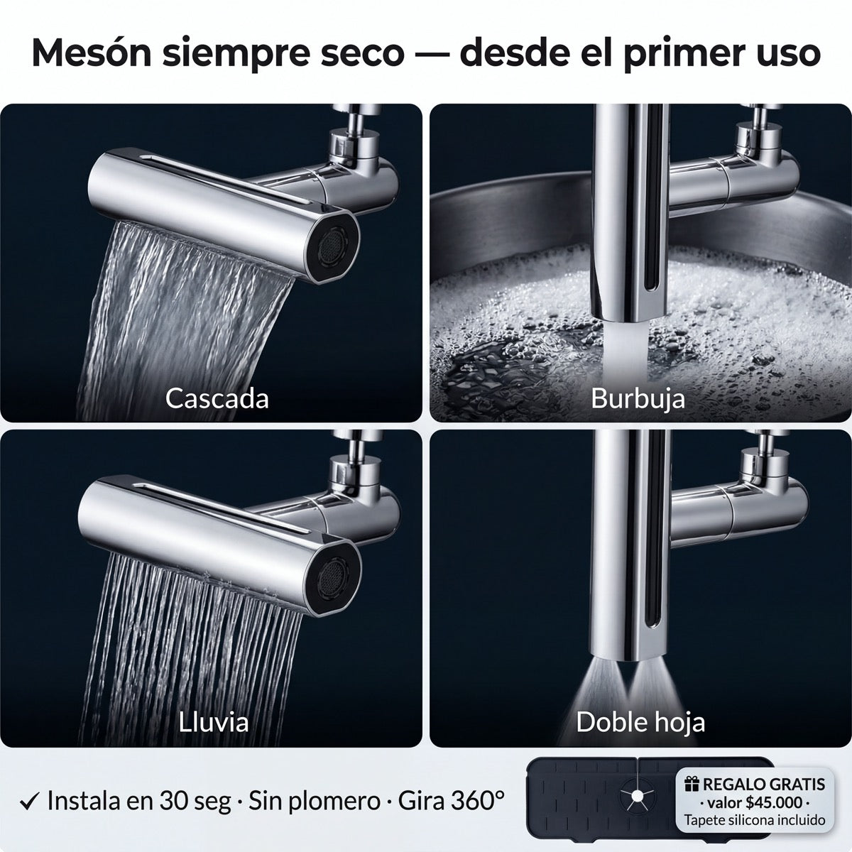AquaFlow Pro — Extensor Grifo 4 en 1